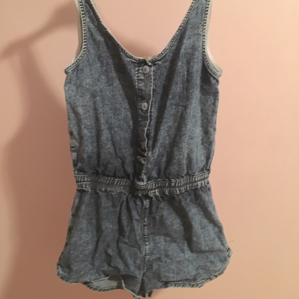 Denim Short Romper Jumper